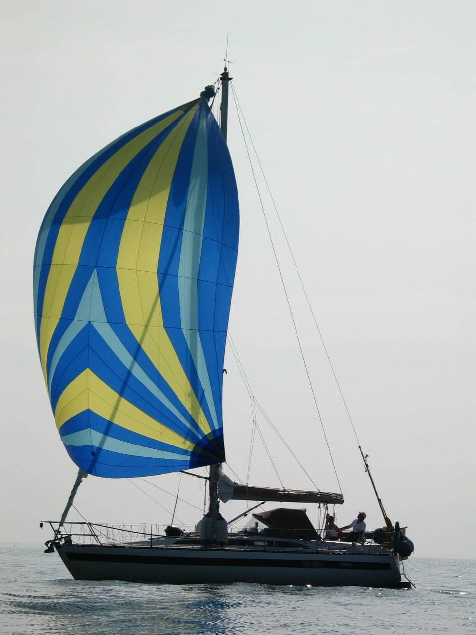Sailboat under spinnaker