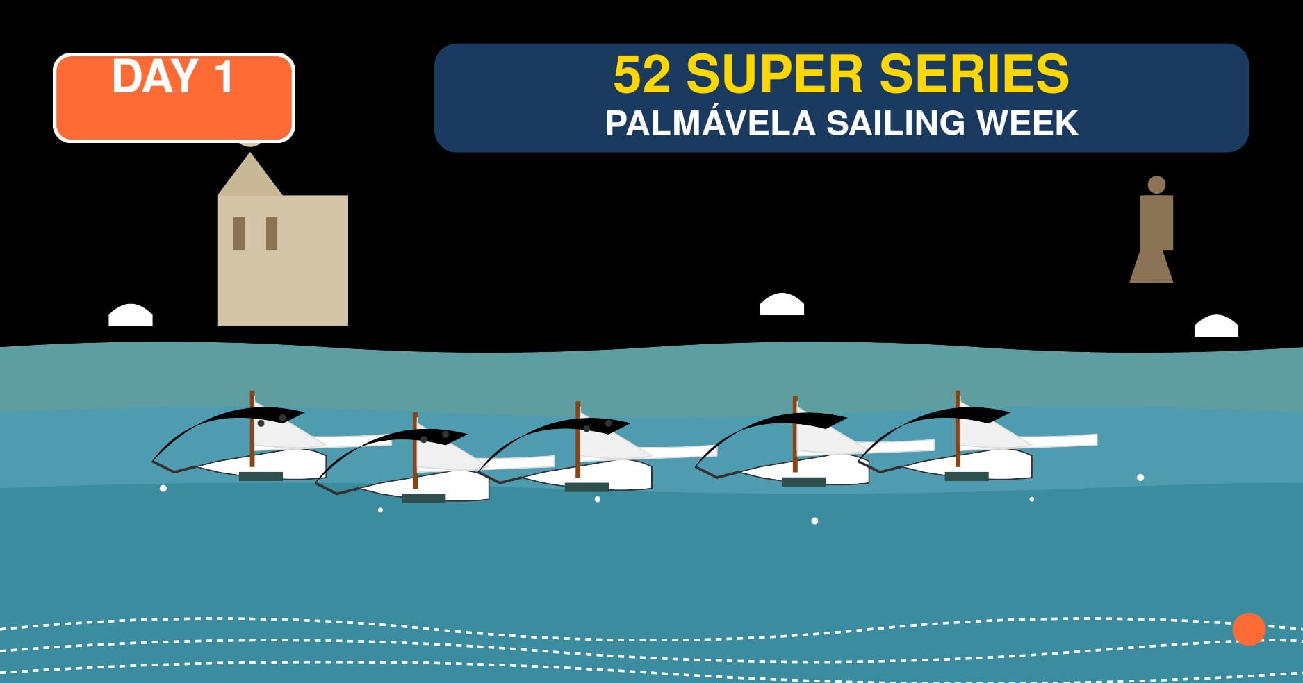 DAY 1 – 52 SUPER SERIES PALMAVELA SAILING WEEK
